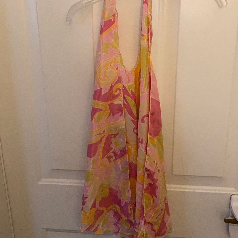 Paisley patterned tie halter top NWT!